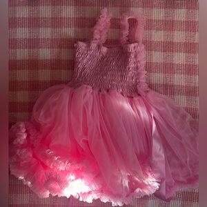 Ruffle Butts Pink Ruffled Kids Costume Dress